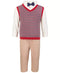 NEW Infant Boy’s First Impressions Sweater Shirt Pant & Tie Pale Taupe Size 24 m